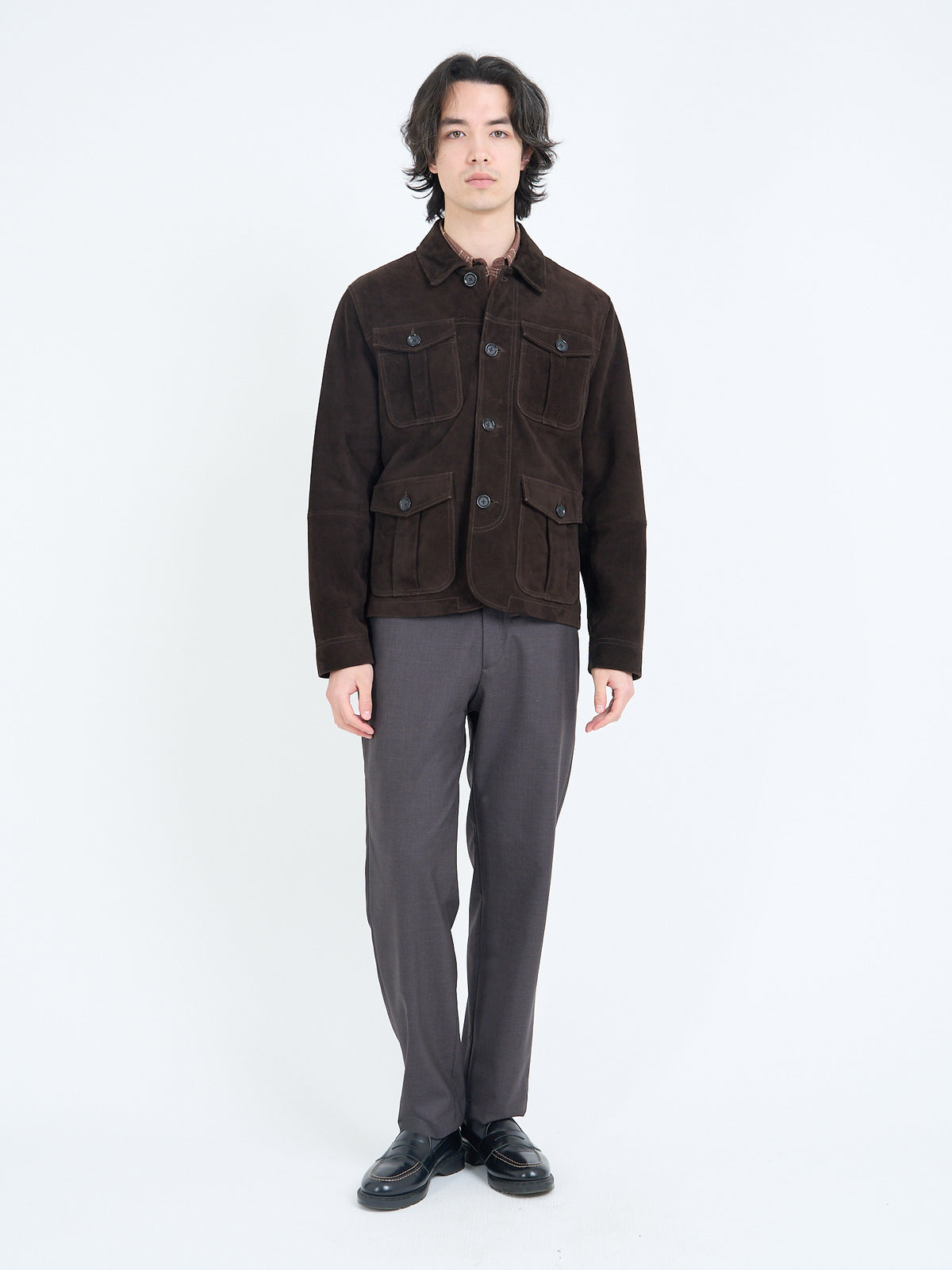 Shawcross Jacket Suede Chocolate Brown