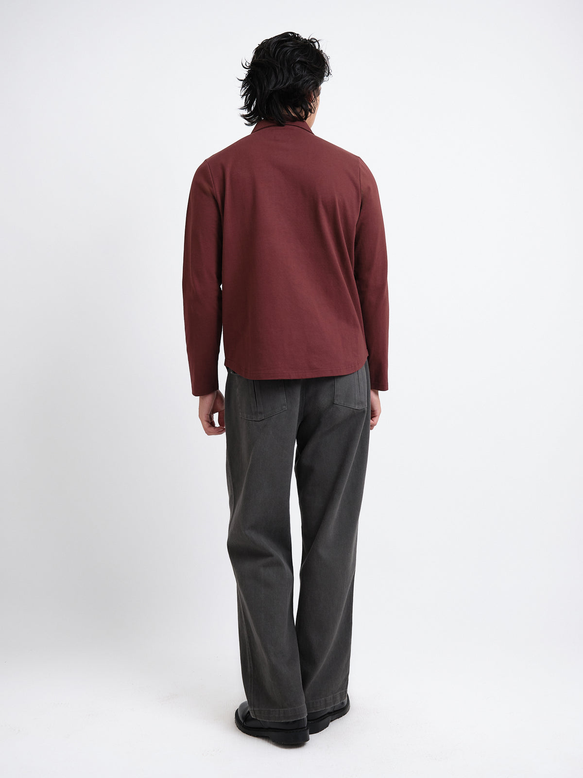 Mersey Long Sleeve Polo Shirt Parton Maroon