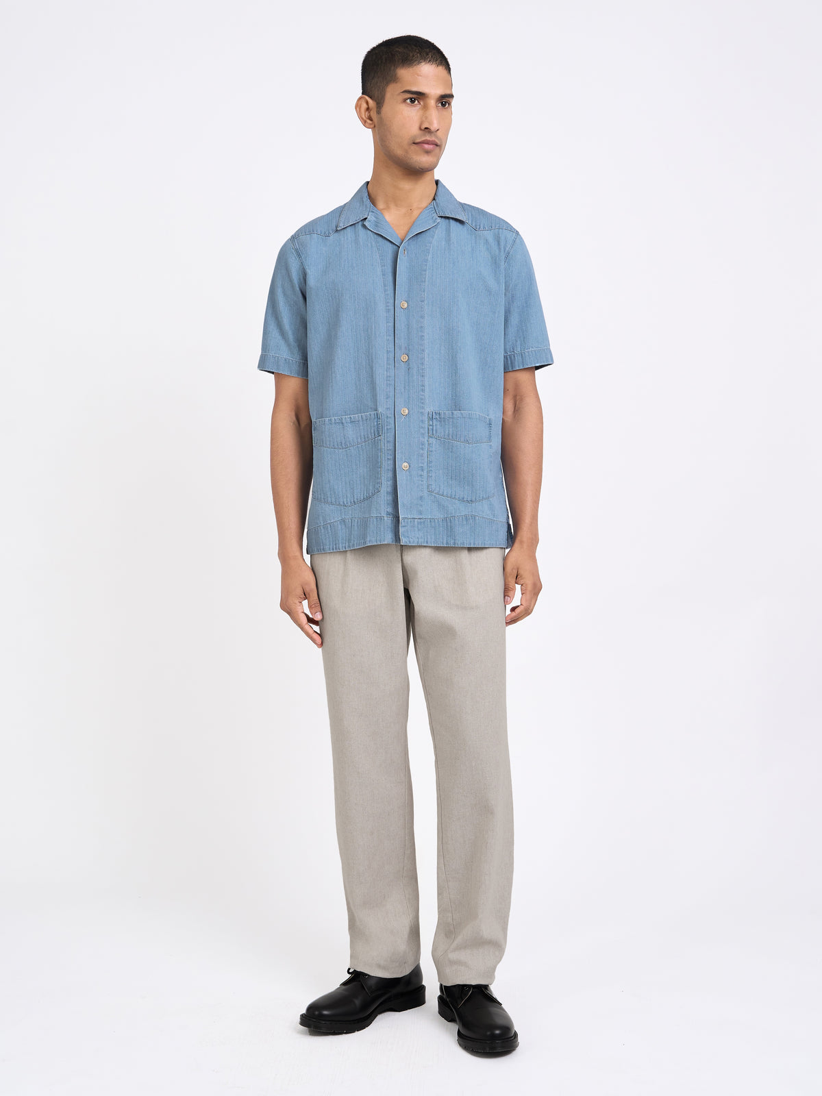 Cuban Short Sleeve Shirt Marden Indigo