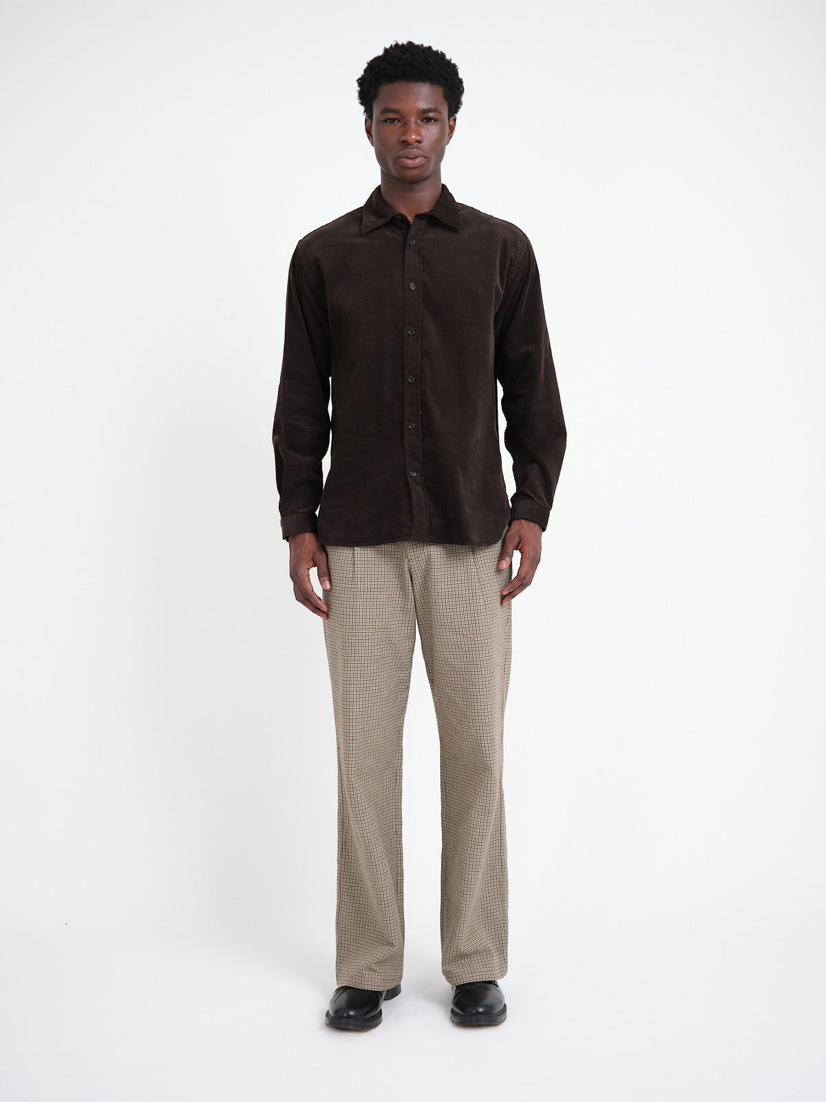 Atlanta Long Sleeve Shirt (Loose Fit) Mersey Cord Brown