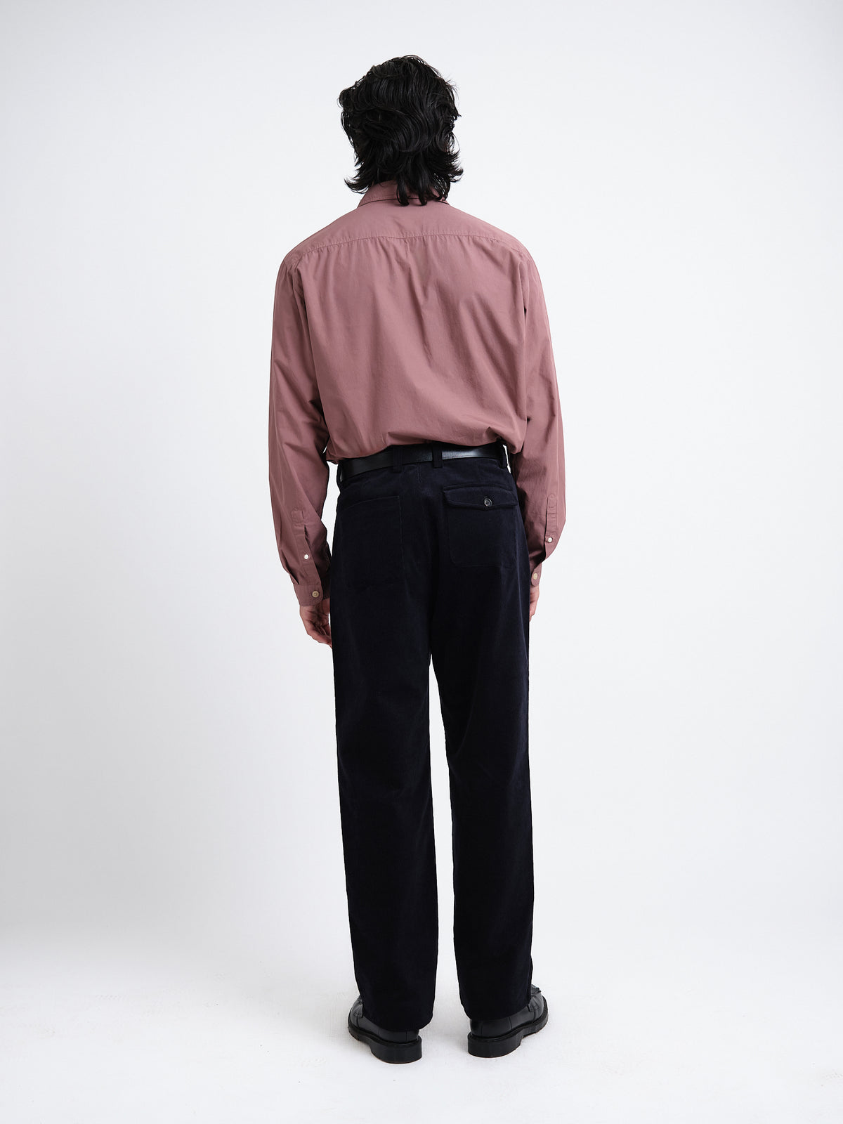 Morton Pleated Trousers Ivers Corduroy Navy