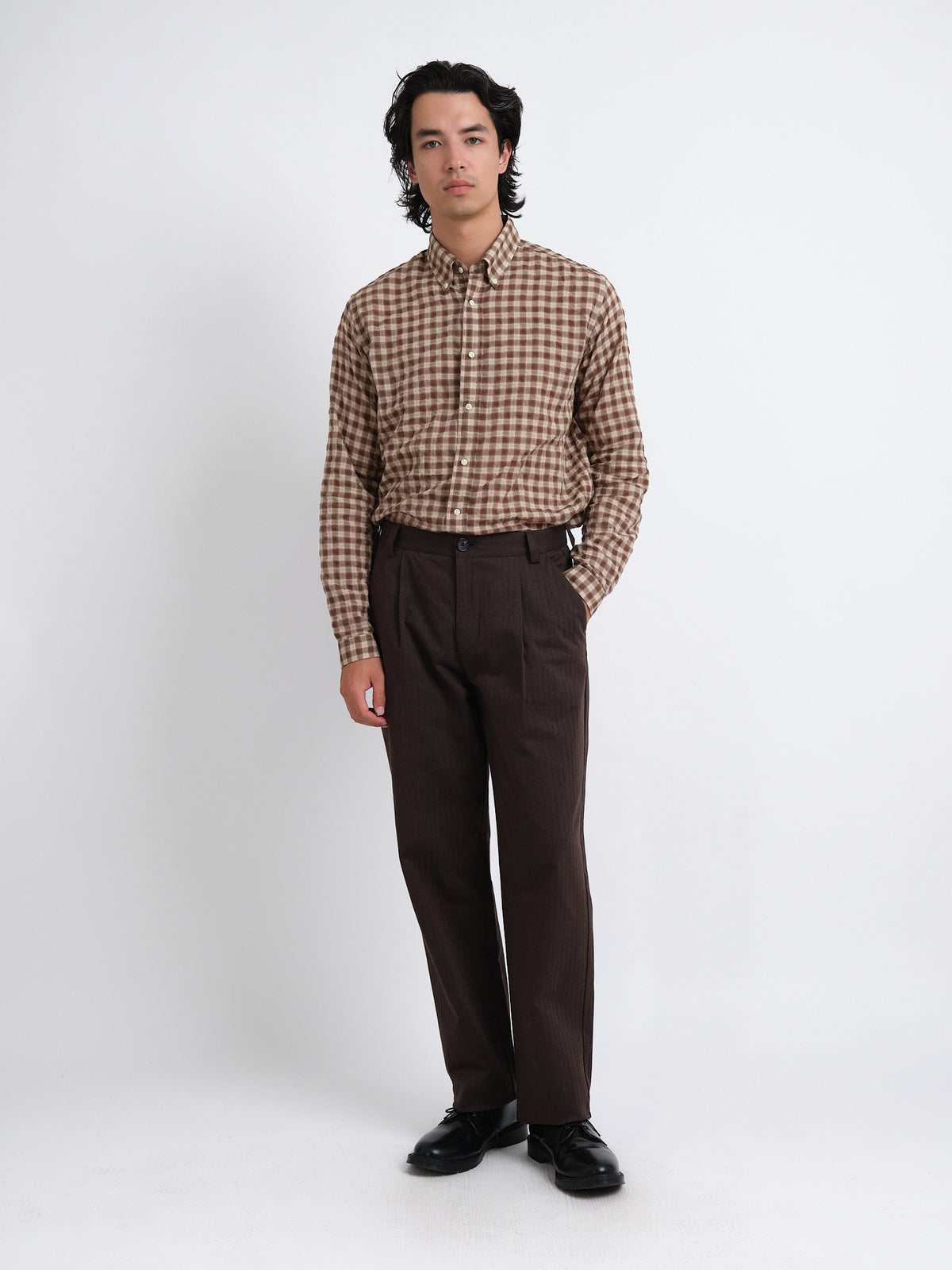 Morton Pleated Trousers Oscar Brown